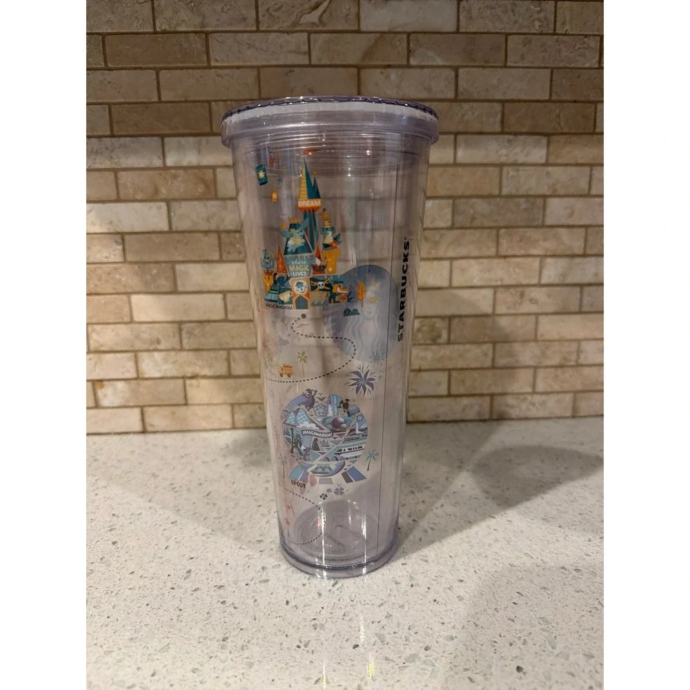Disney Parks Starbucks Travel Tumbler Set Castle EPCOT Magic Kingdom Animal King